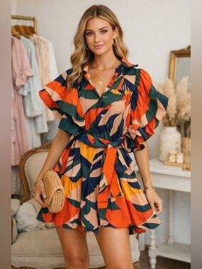 Love Highlight boutique multicolor mini dress size small